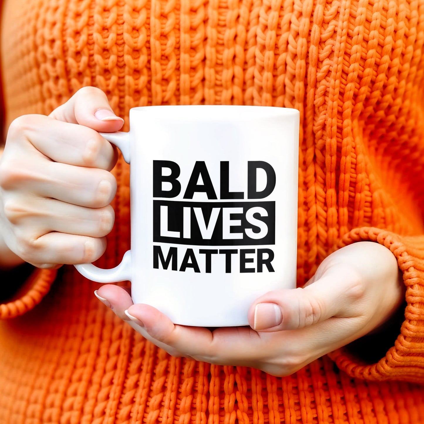 Bald Lives Matter Humorous Quote Mug - Personalized Custom Coffee Mug - BST121_MG