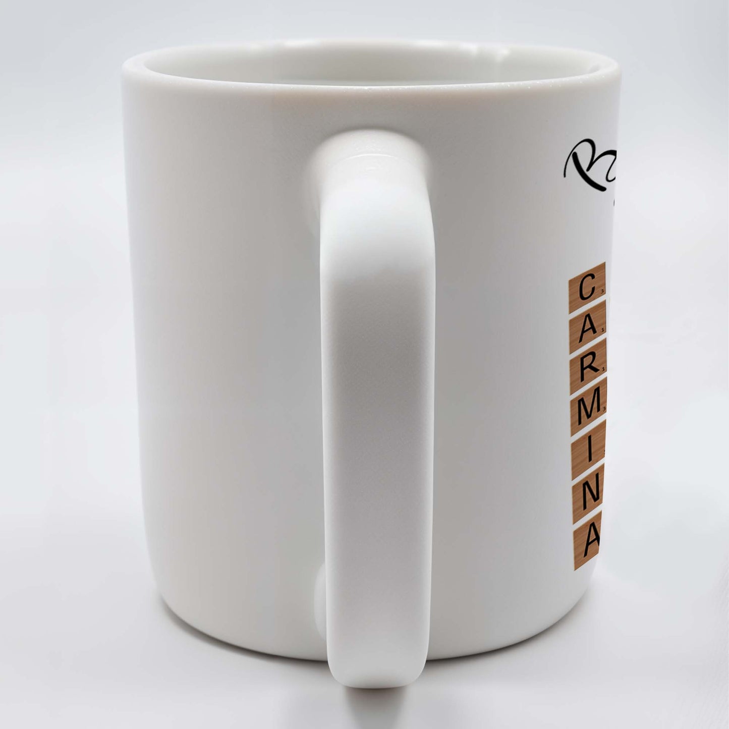 Besties Forever Connected By Heart Mug With Heart And Scrabble Tiles
