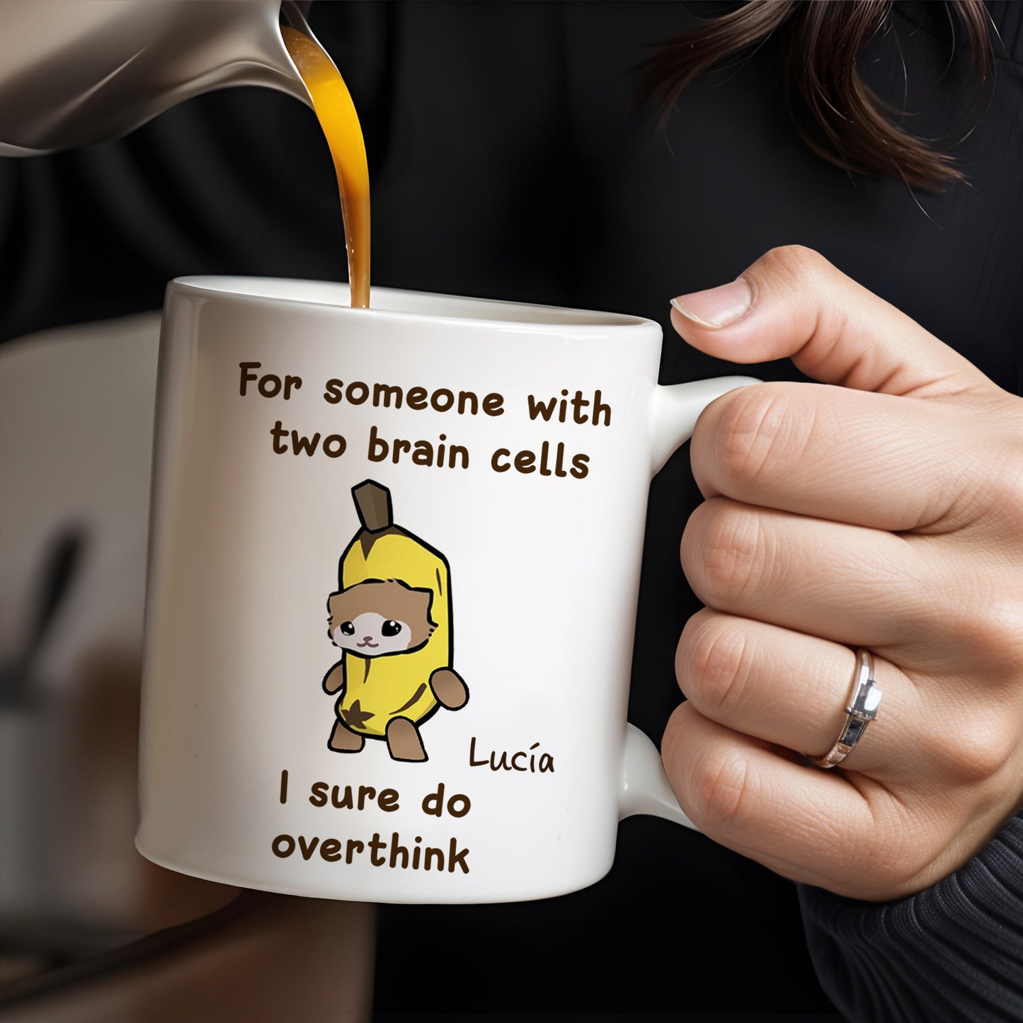 Overthinking Sloth Banana Humor Mug