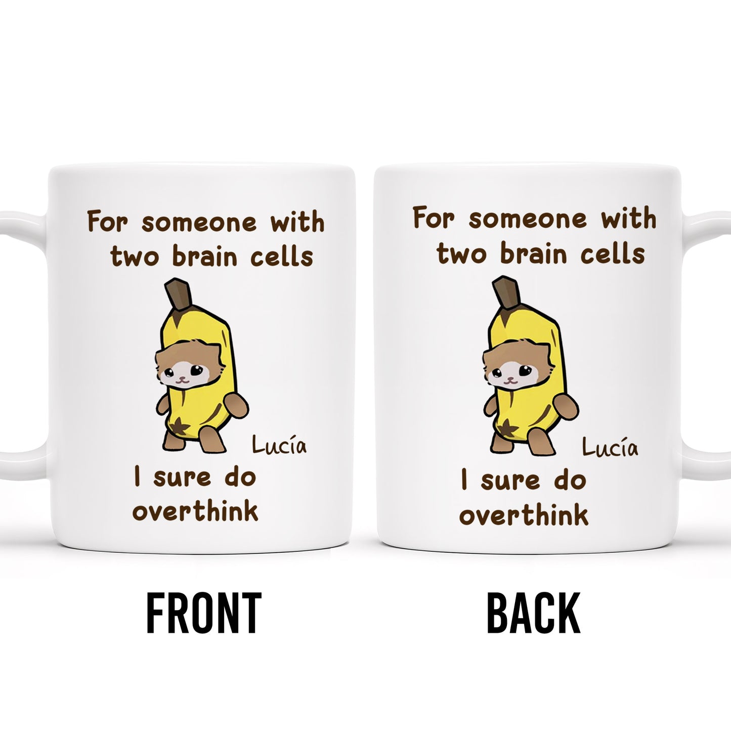 Overthinking Sloth Banana Humor Mug