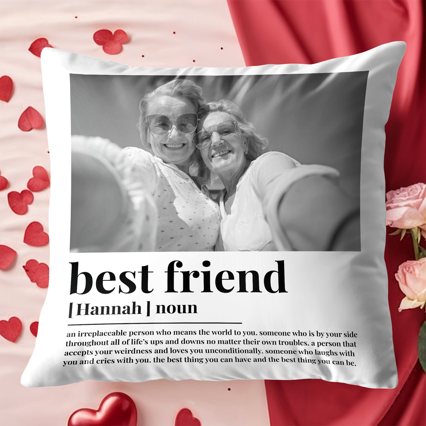 Best Friend Forever Cushion With Photo And Heartfelt Message
