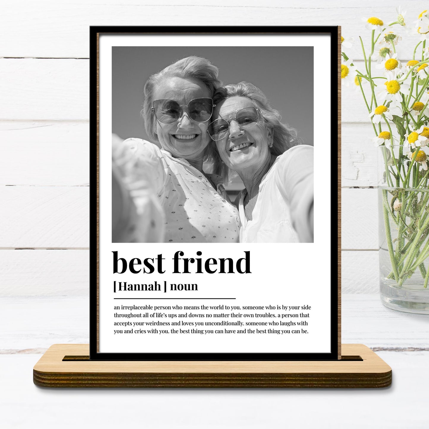 Best Friend Noun Definition Wood Plaque