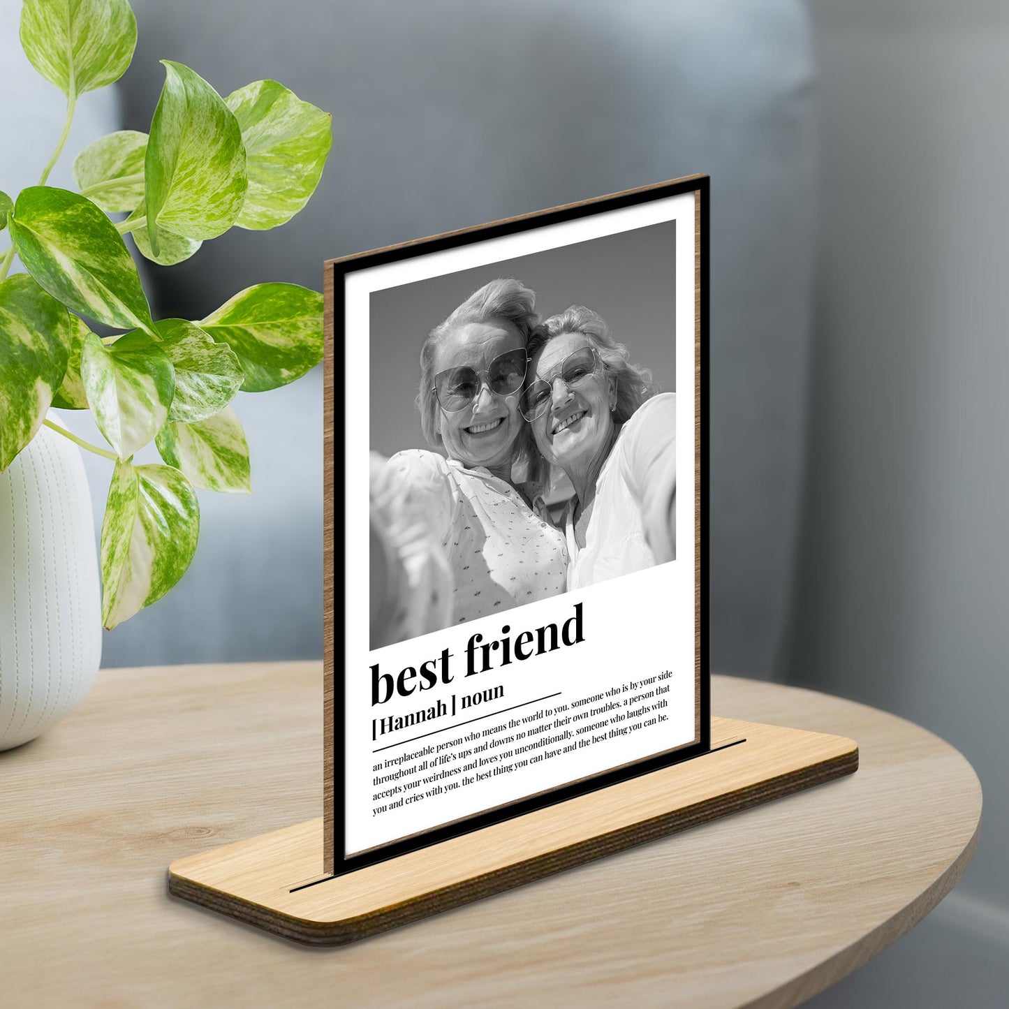 Best Friend Noun Definition Wood Plaque