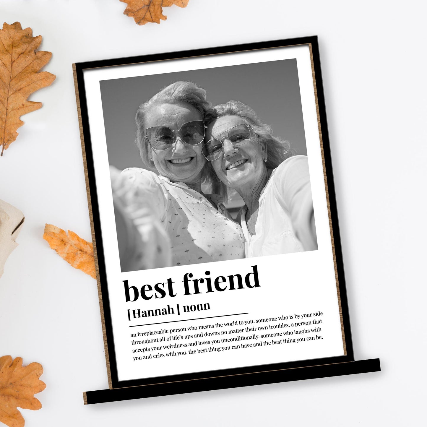 Best Friend Noun Definition Wood Plaque
