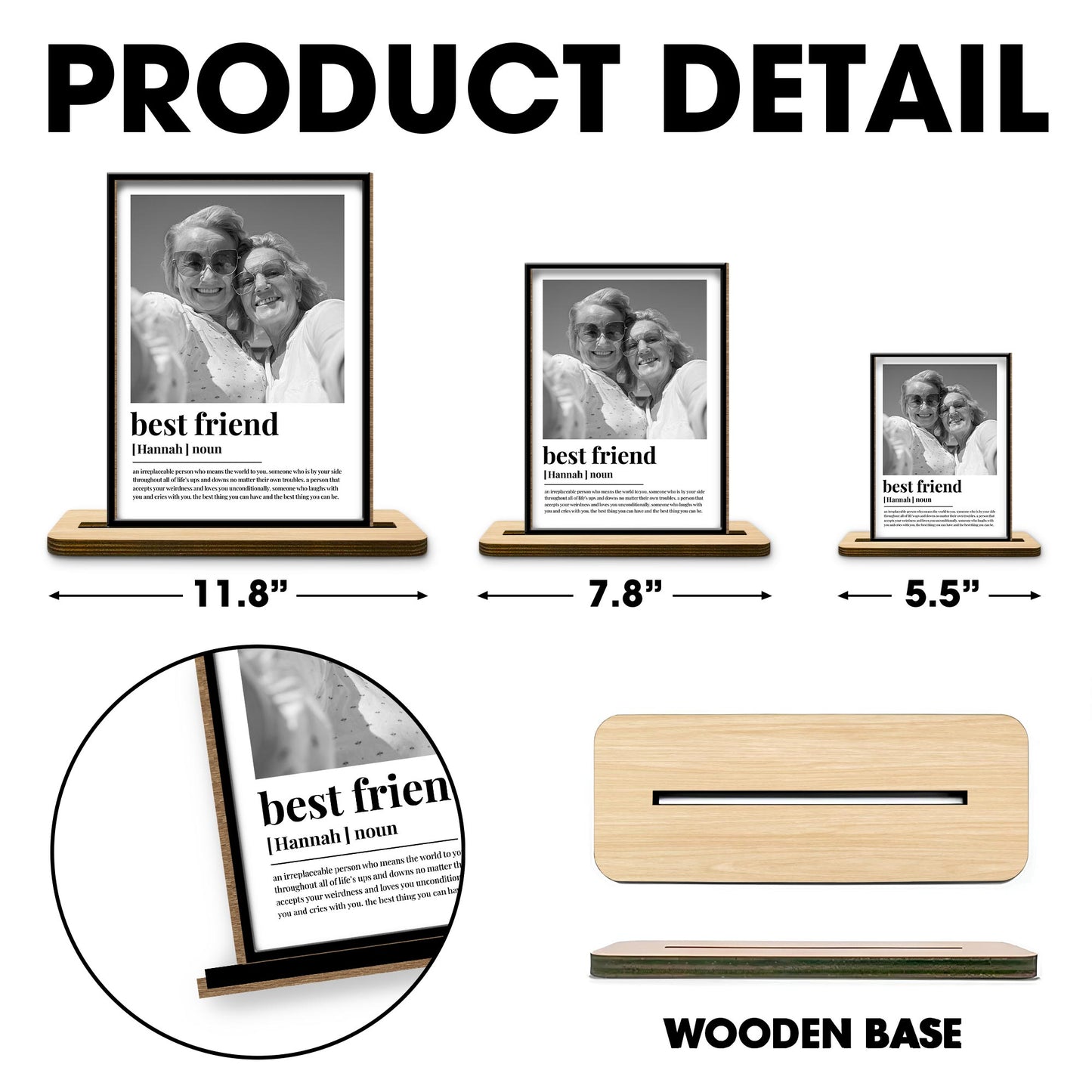 Best Friend Noun Definition Wood Plaque