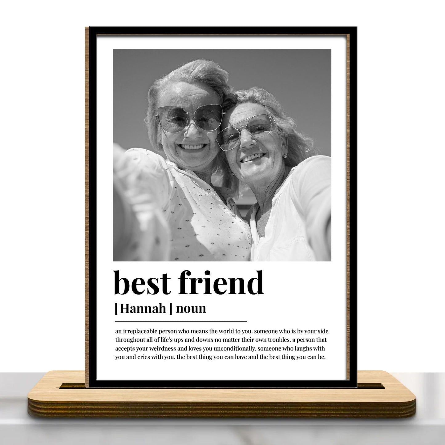 Best Friend Noun Definition Wood Plaque