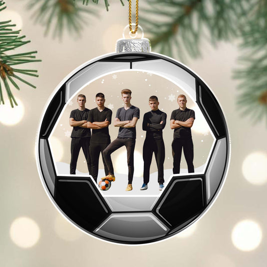 Celebrating Our Team Spirit With Soccer Ball And Players