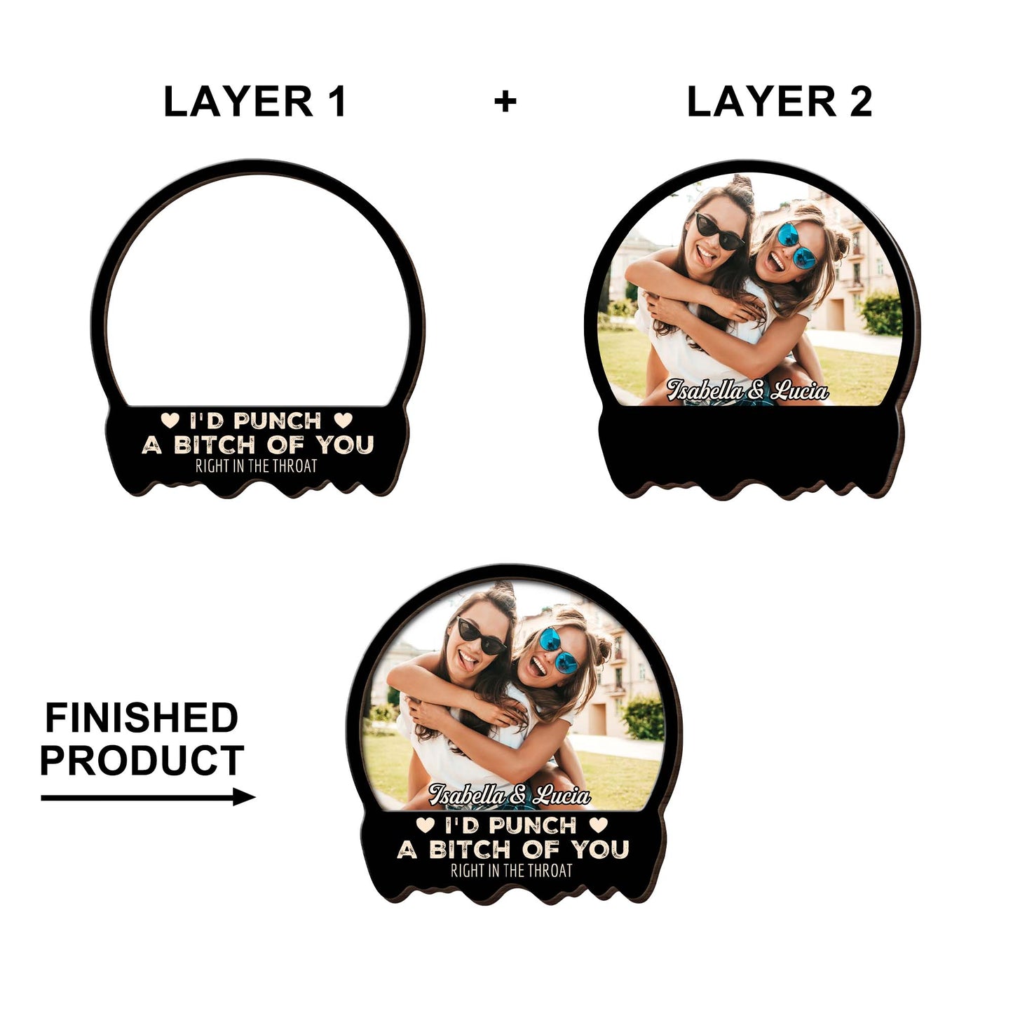 Stand Up For You Best Friends Photo Visor Clip