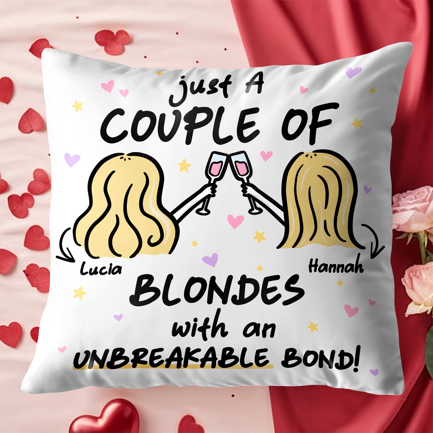 Blondes With An Unbreakable Bond Toasting Hearts