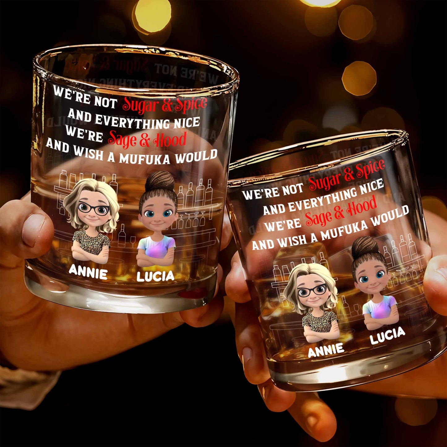 We're Not Sugar And Spice, Sage And Hood Glassware