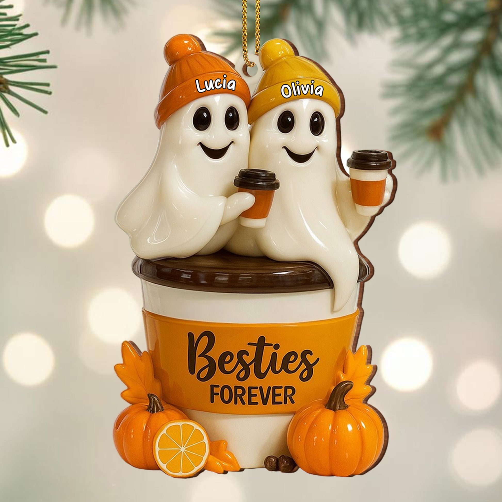 Besties Forever With Ghosts And Pumpkin
