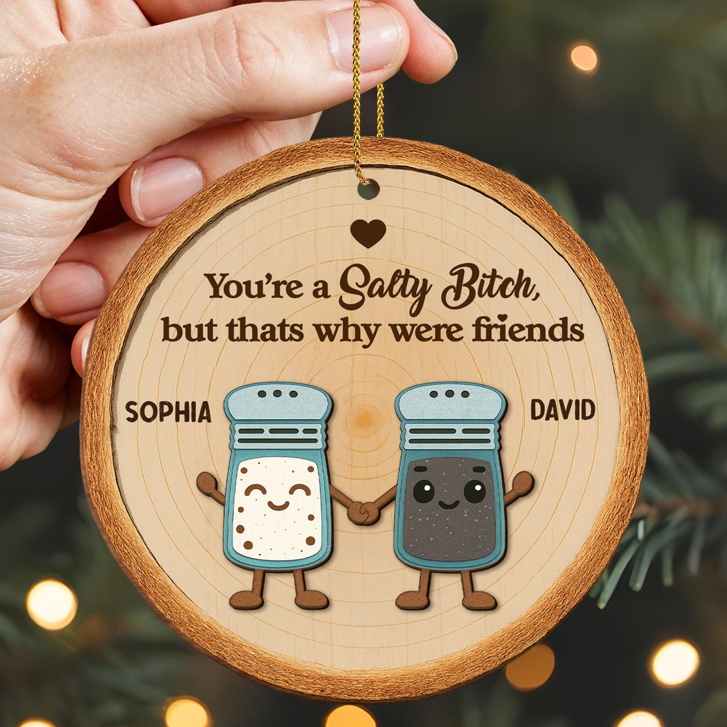 You're a Salty B*tch, Salt and Pepper Shaker Friendship Ornament