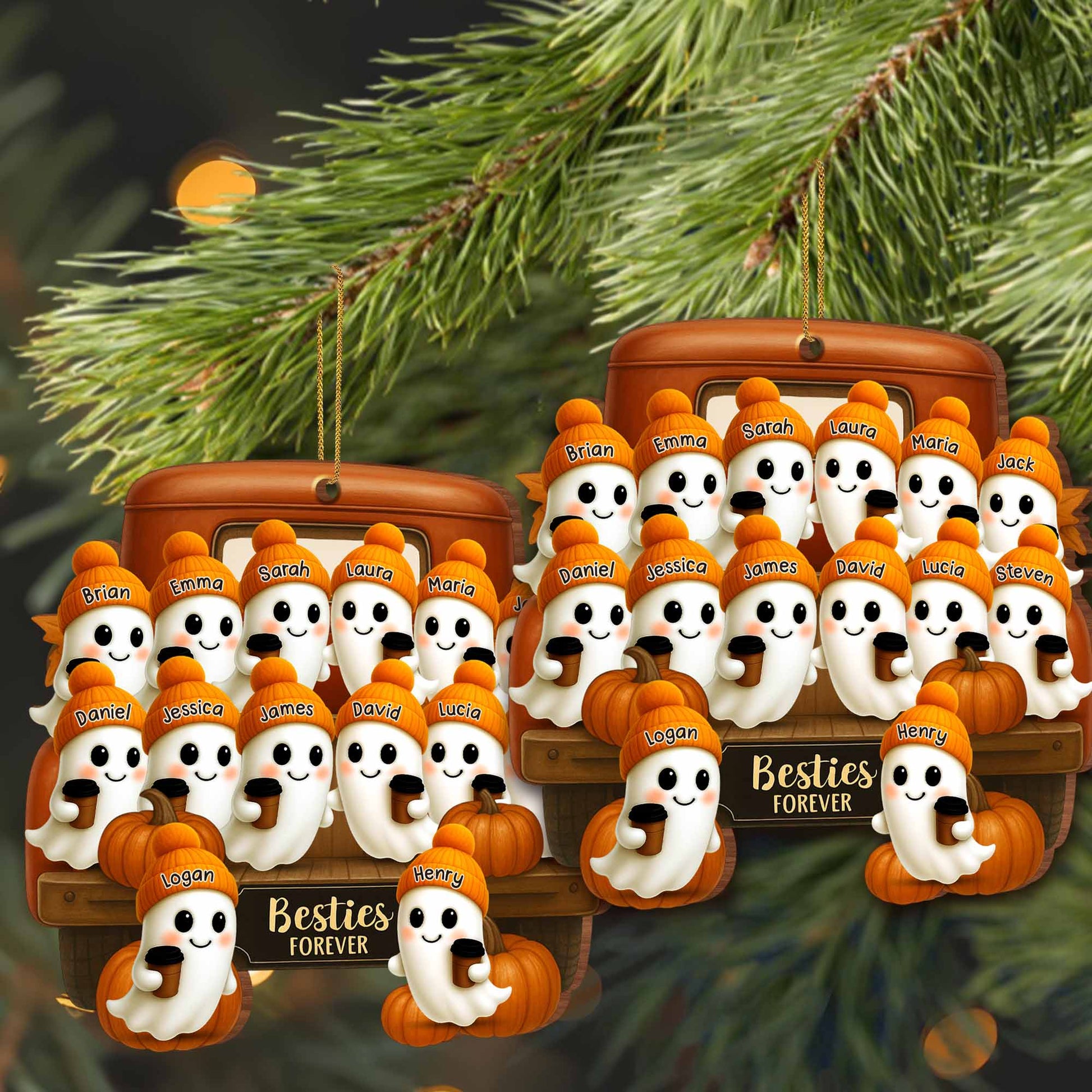 Besties Forever With Ghosts And Pumpkins