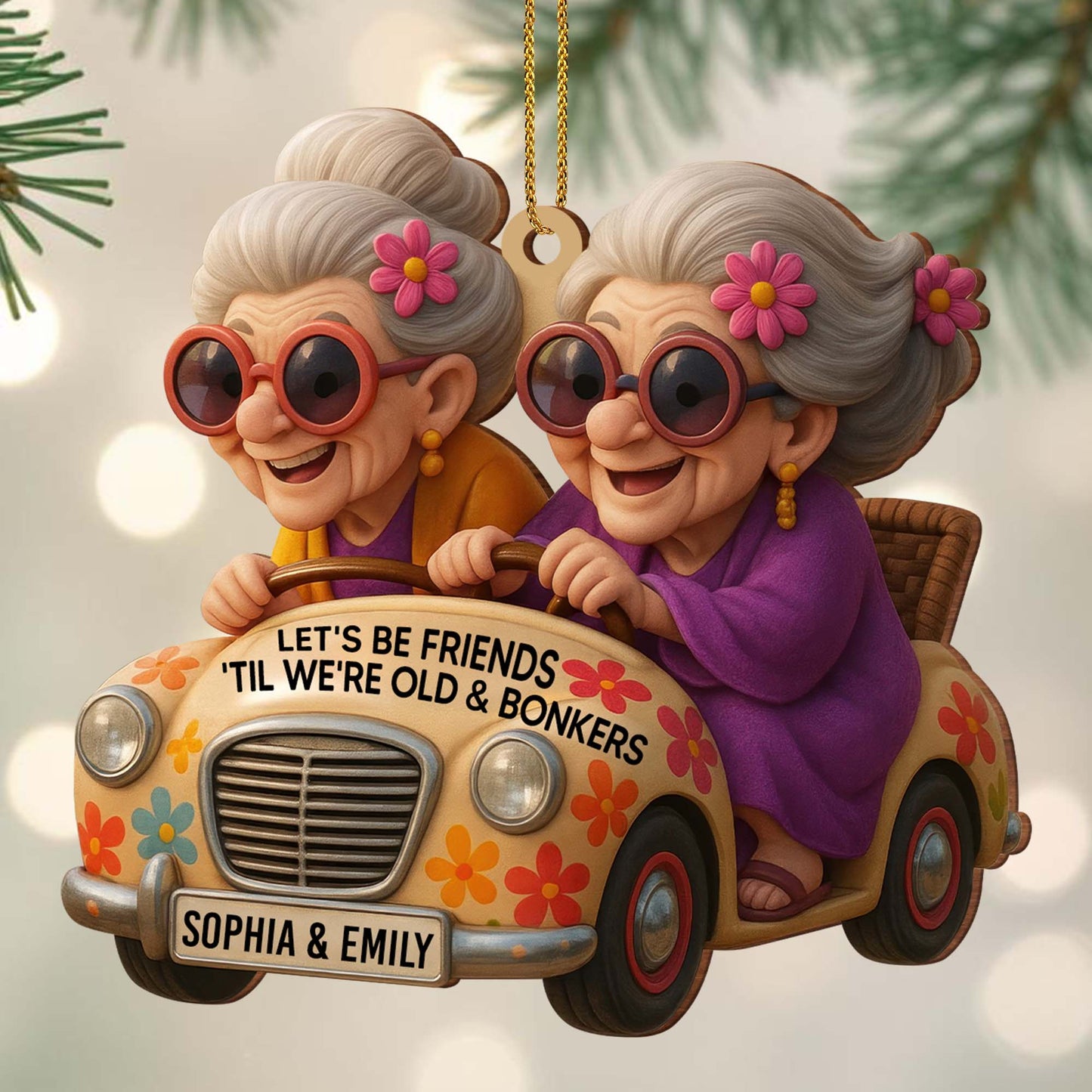 Let's Be Friends 'Til We're Old & Bonkers, Car and Flowers