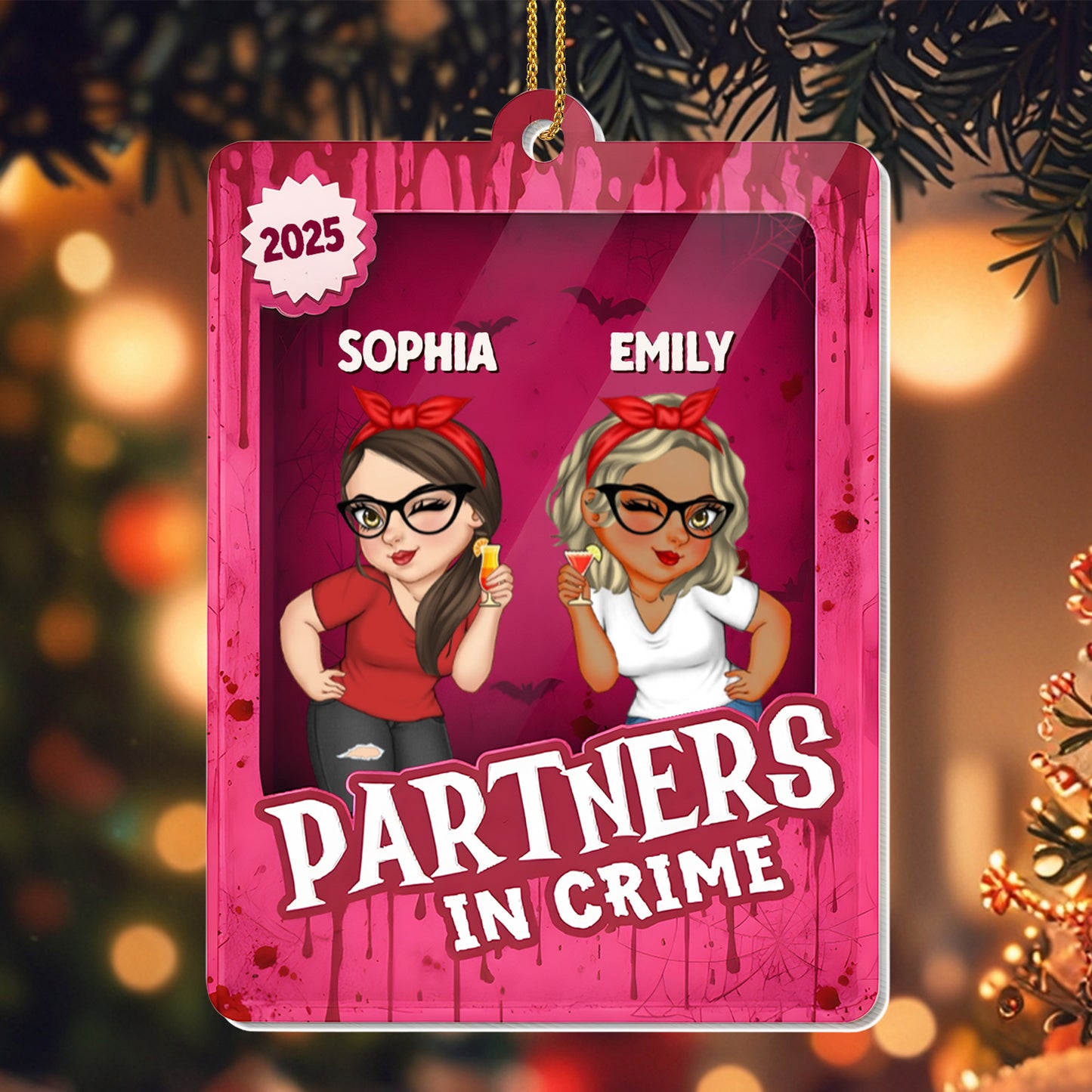 Partners In Crime, Cartoon Characters Badge Design