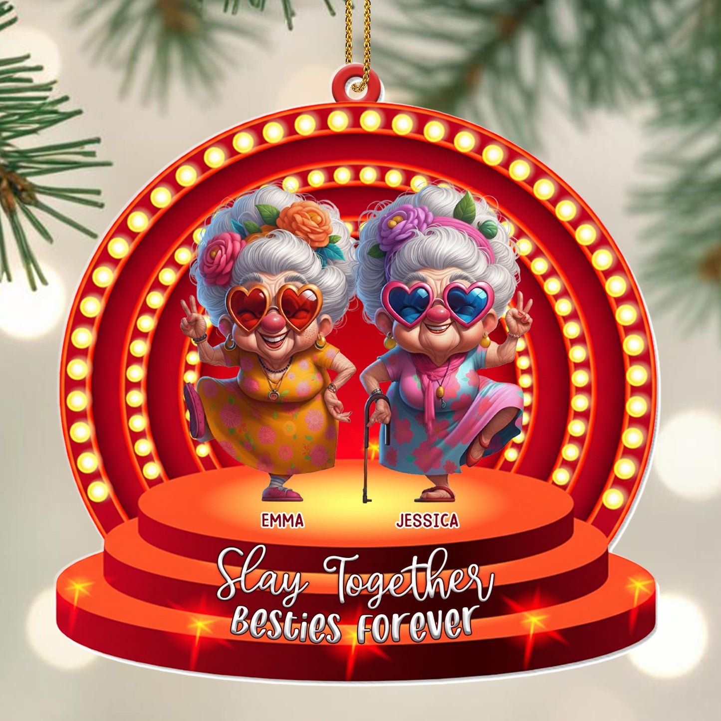 Slay Together Besties Forever With Stylized Elderly Women