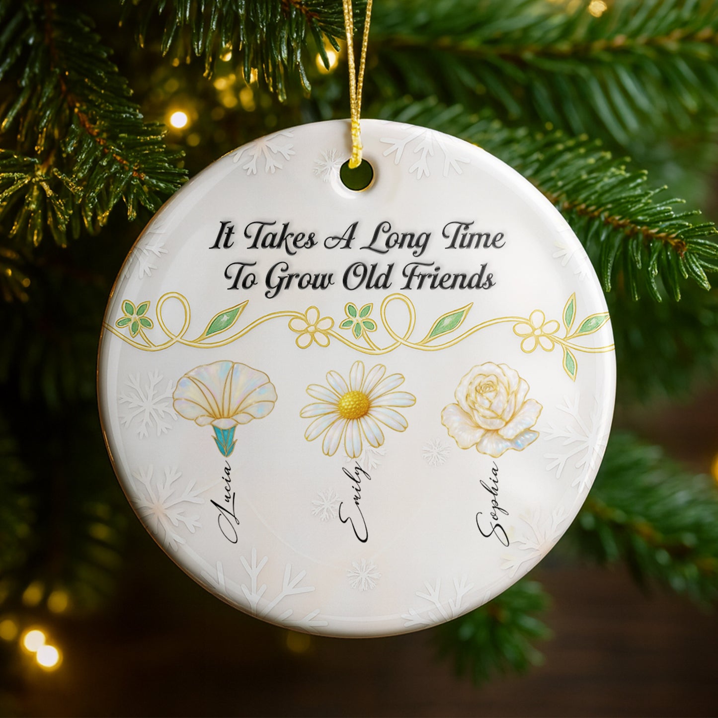 It Takes A Long Time To Grow Old Friends, Flowers Design