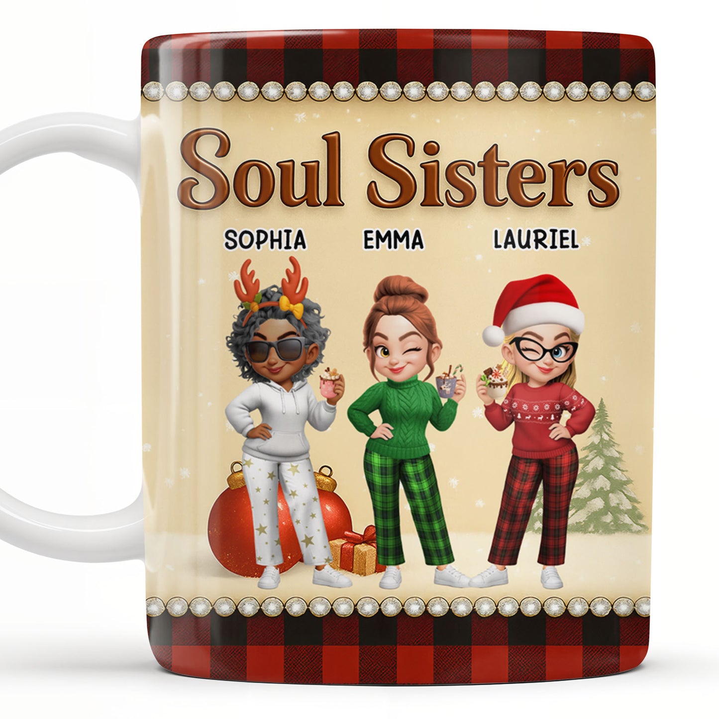 We've Been Friends For So Long, Holly Berries, Plaid Mug - Personalized Custom Coffee Mug - BST368_MG