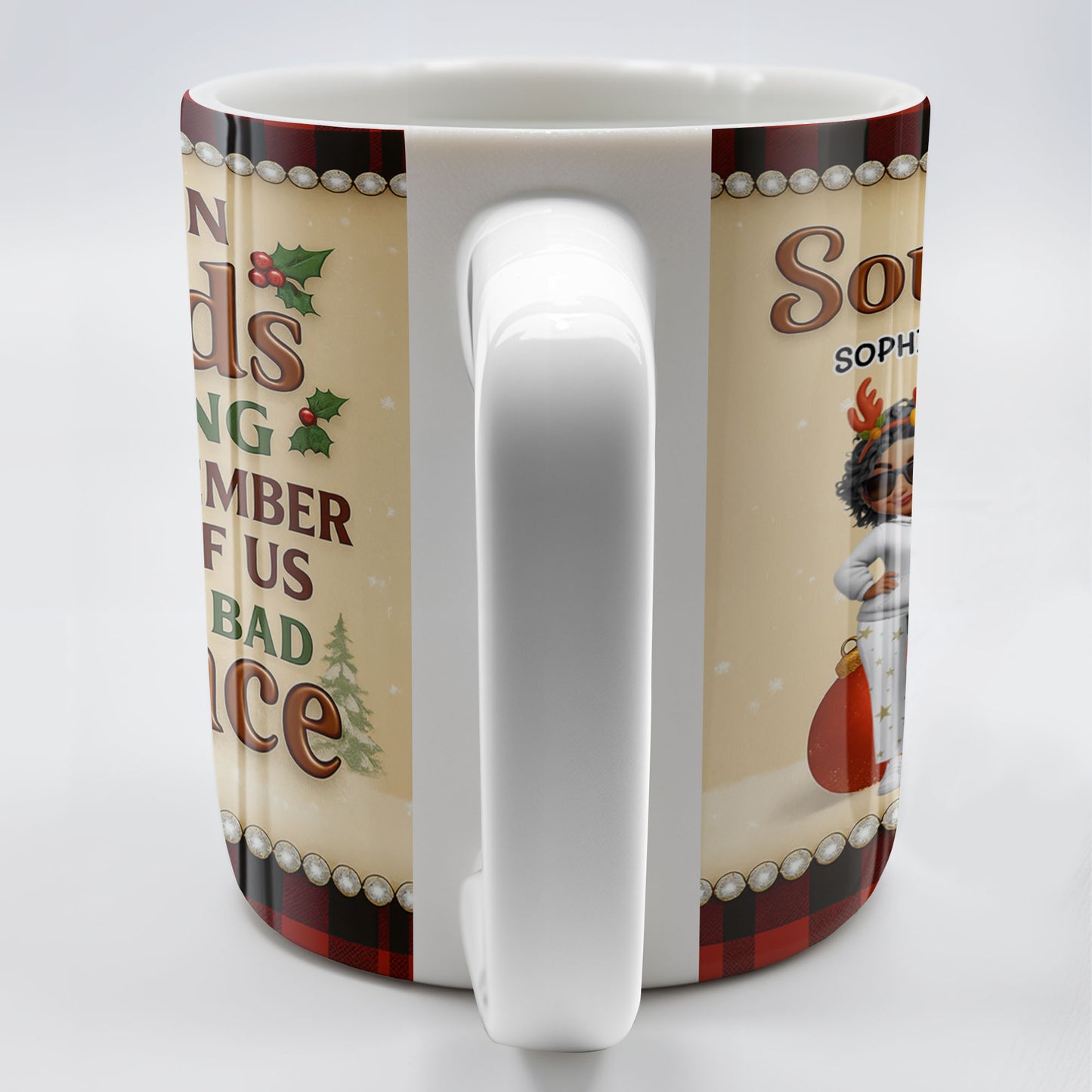We've Been Friends For So Long, Holly Berries, Plaid Mug - Personalized Custom Coffee Mug - BST368_MG