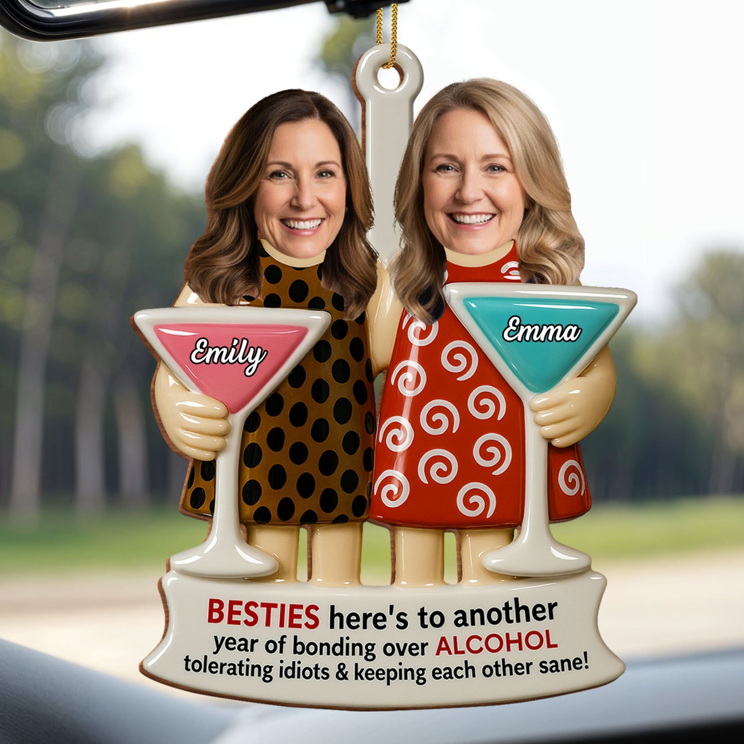 Besties Bonding Over Alcohol, Martini Glasses