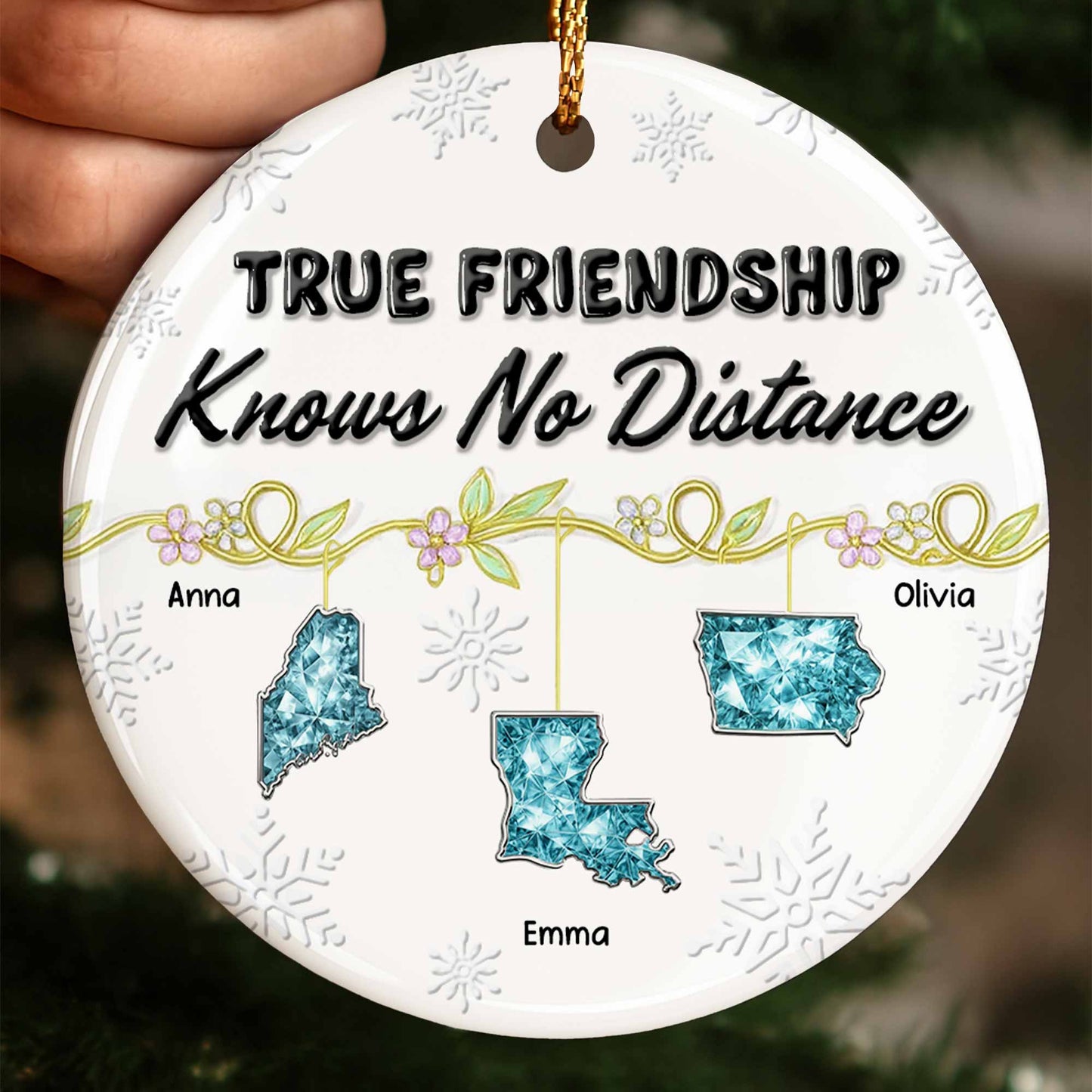 True Friendship Knows No Distance With Floral Elements