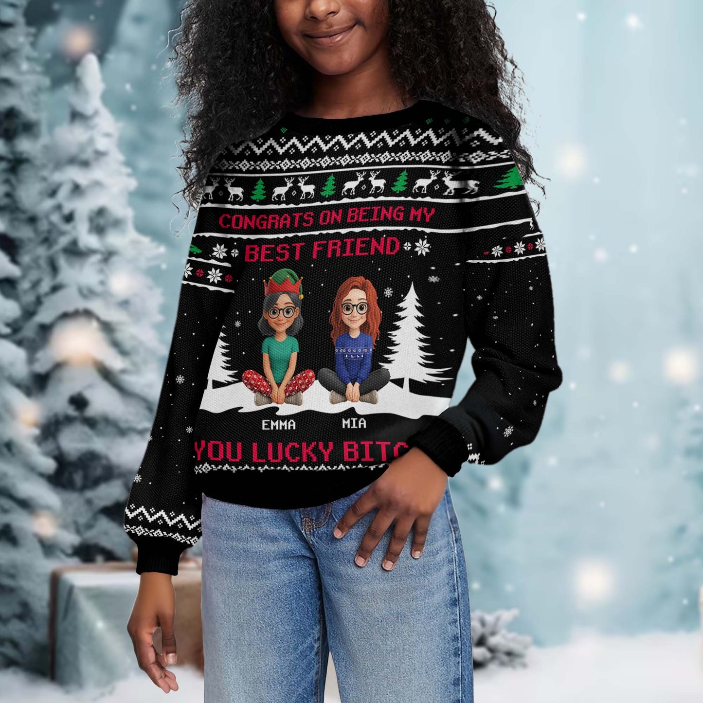 Congrats On Being My Best Friend With Christmas Theme