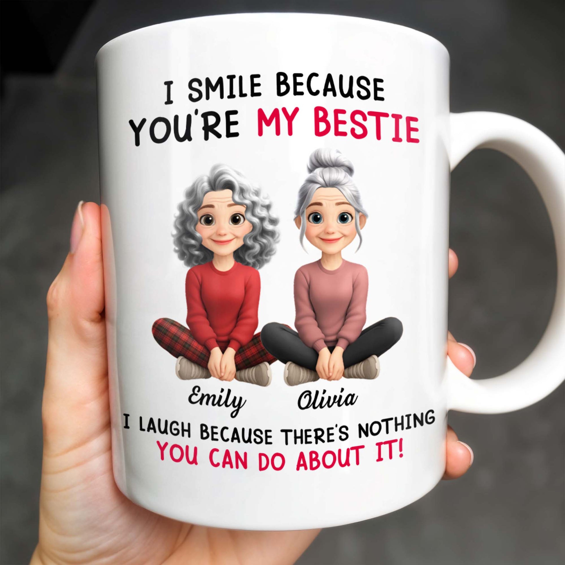 I Smile Because You're My Bestie, Two Girls Sitting