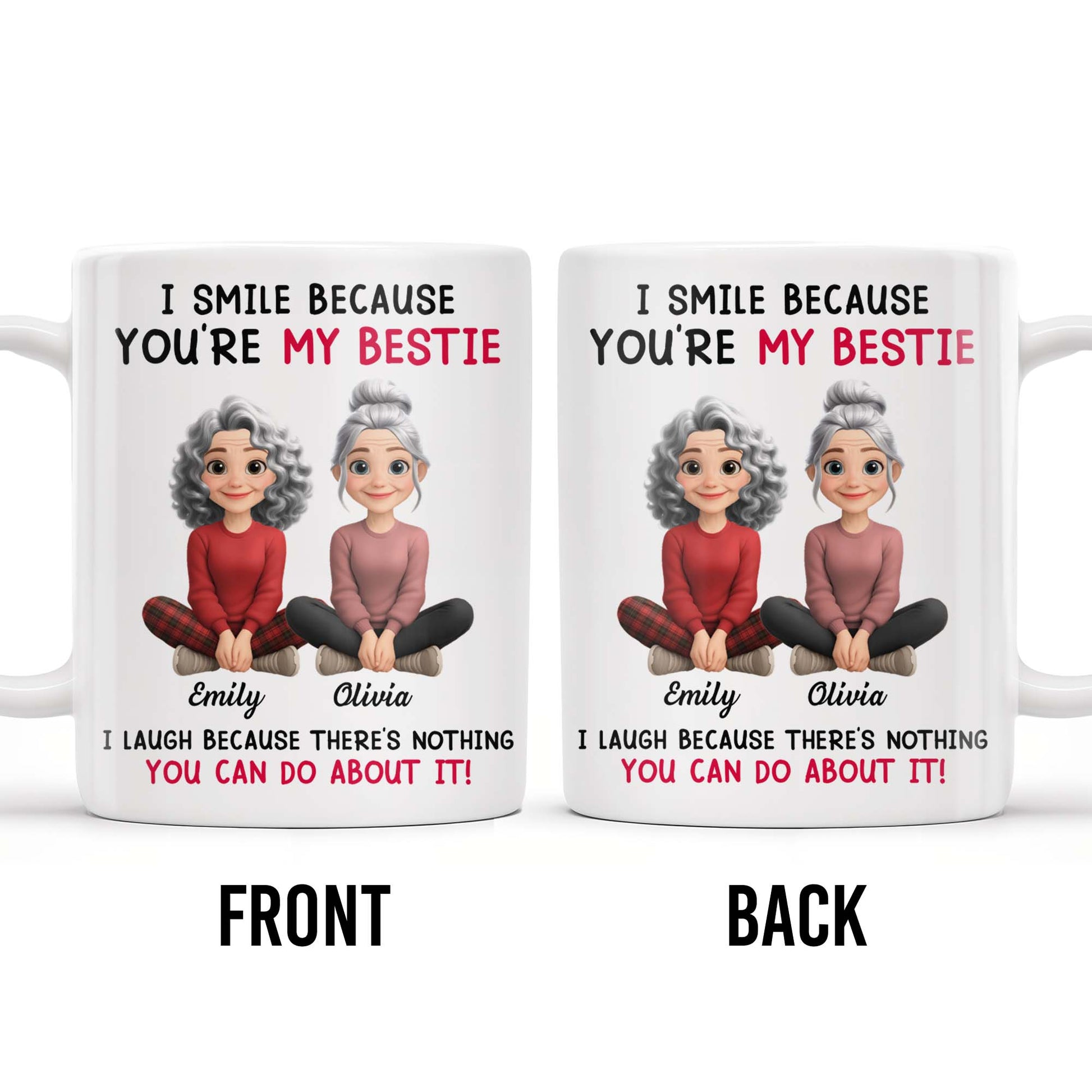 I Smile Because You're My Bestie, Two Girls Sitting