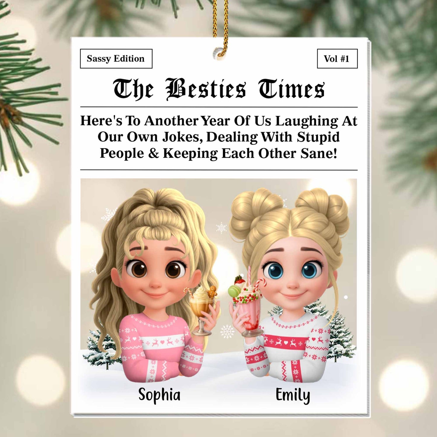 Here's To Another Year Of Us, Newspaper With Cartoon Girls