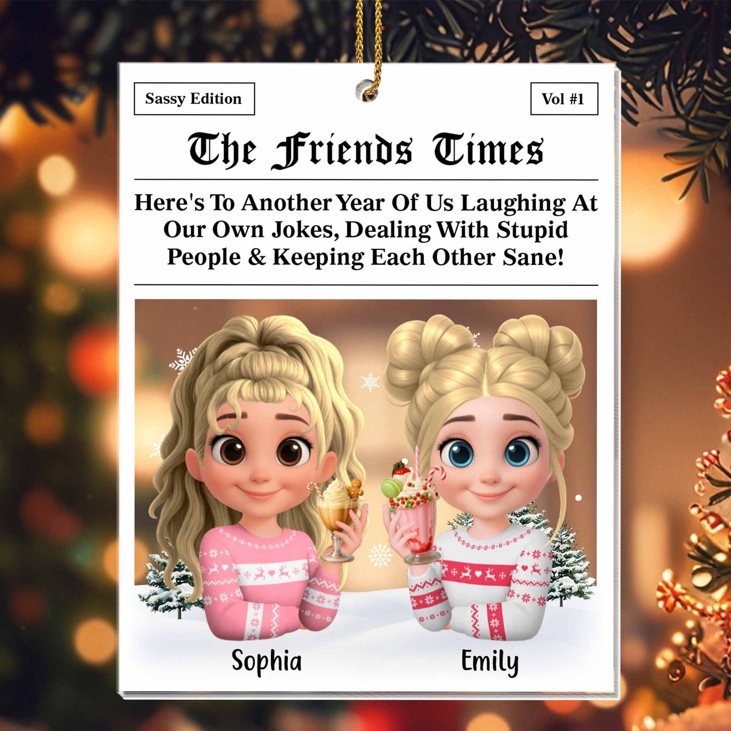 Here's To Another Year Of Us, Newspaper With Cartoon Girls