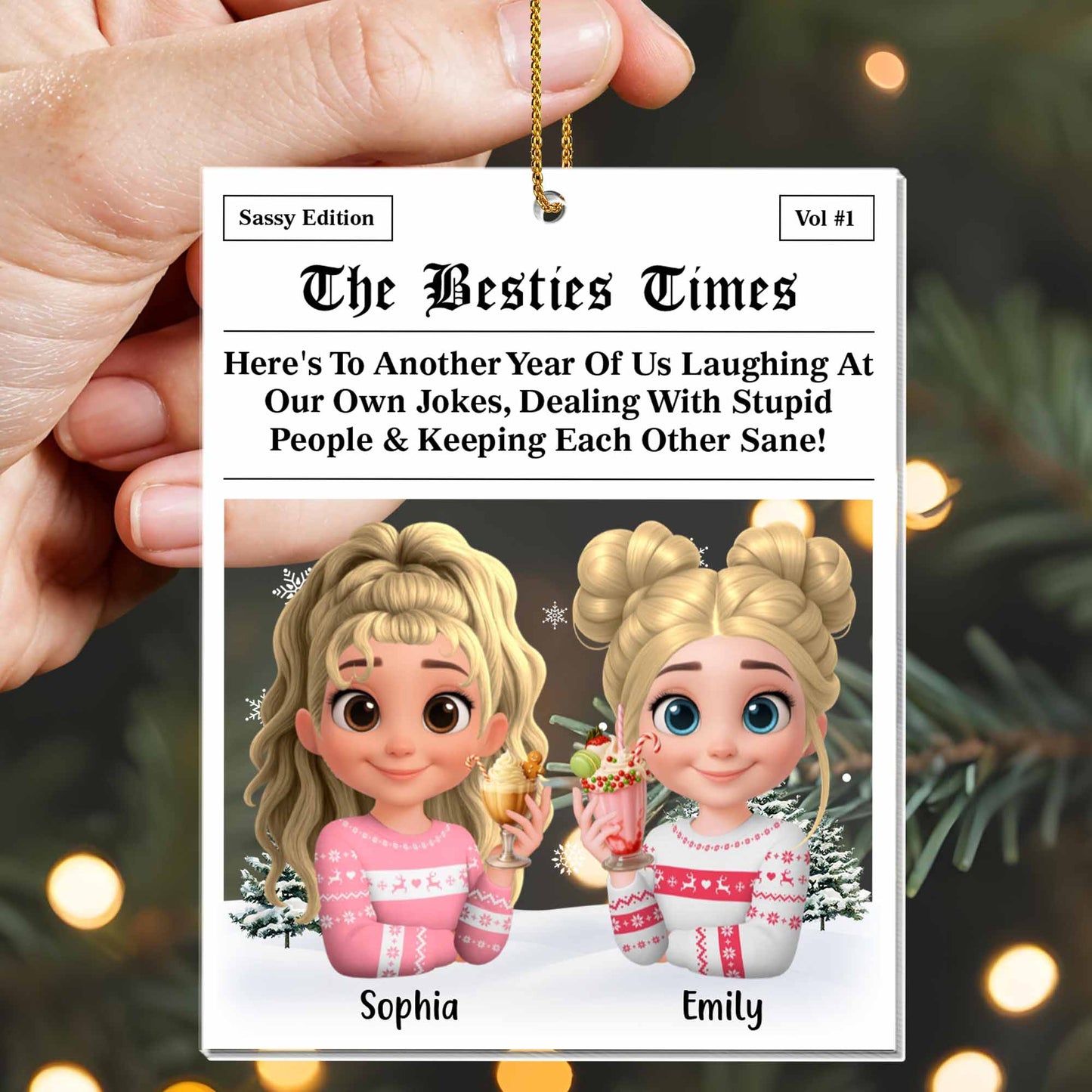 Here's To Another Year Of Us, Newspaper With Cartoon Girls