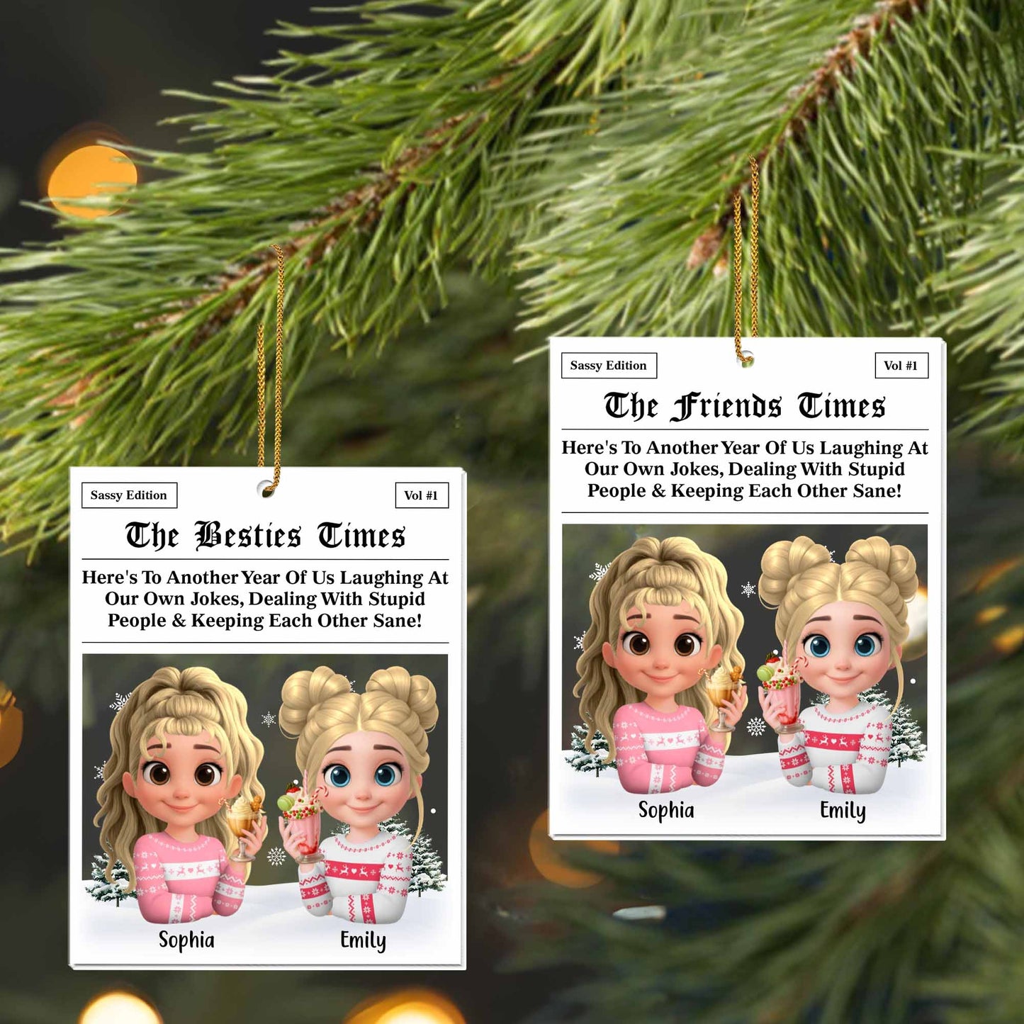 Here's To Another Year Of Us, Newspaper With Cartoon Girls