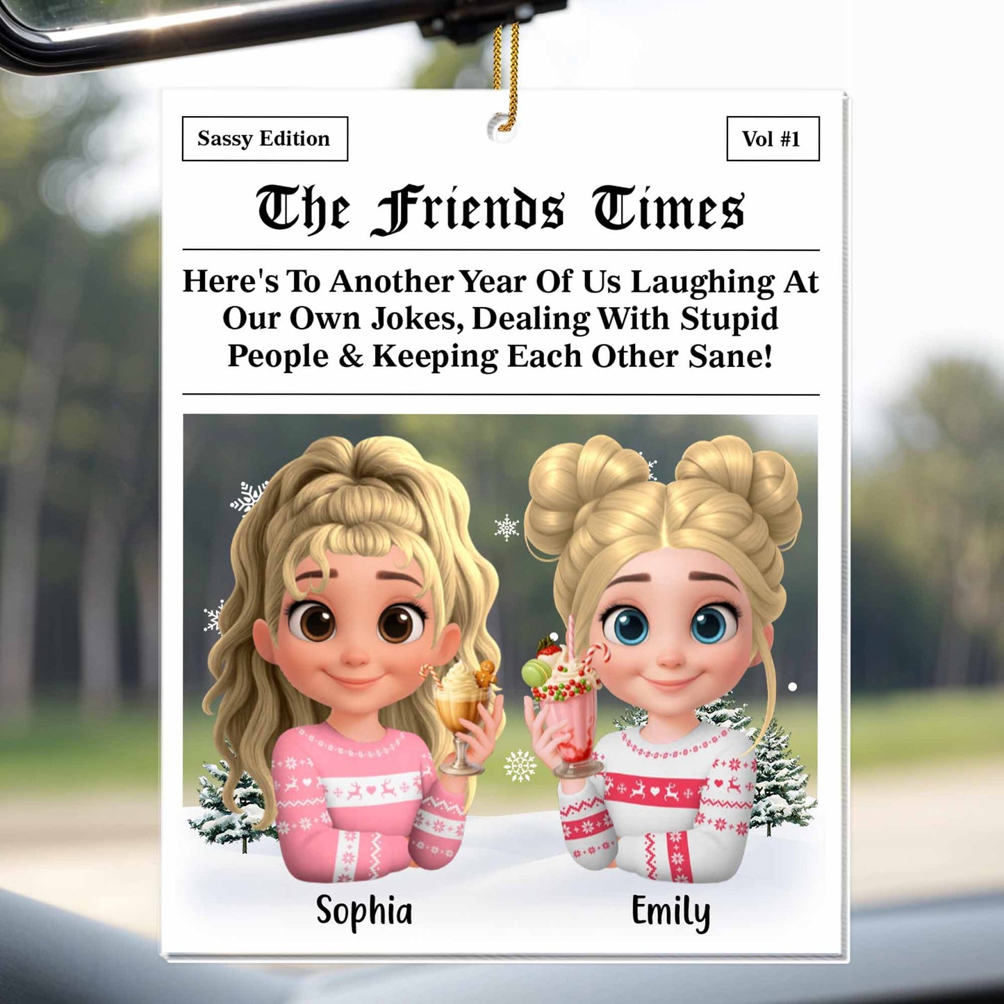 Here's To Another Year Of Us, Newspaper With Cartoon Girls