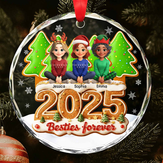 Besties Forever With Christmas Trees and Holiday Cookies