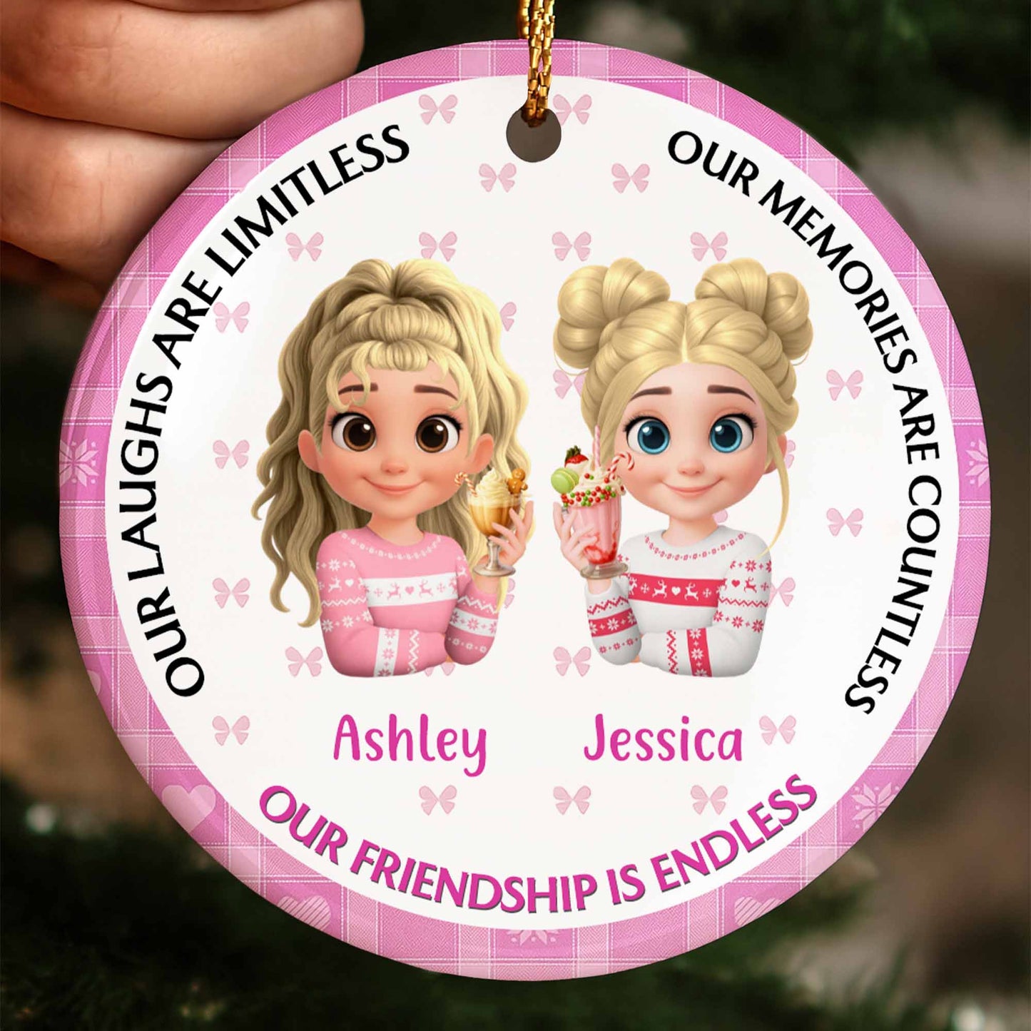 Our Laughs Are Limitless, Friendship Ornament Featuring Girls