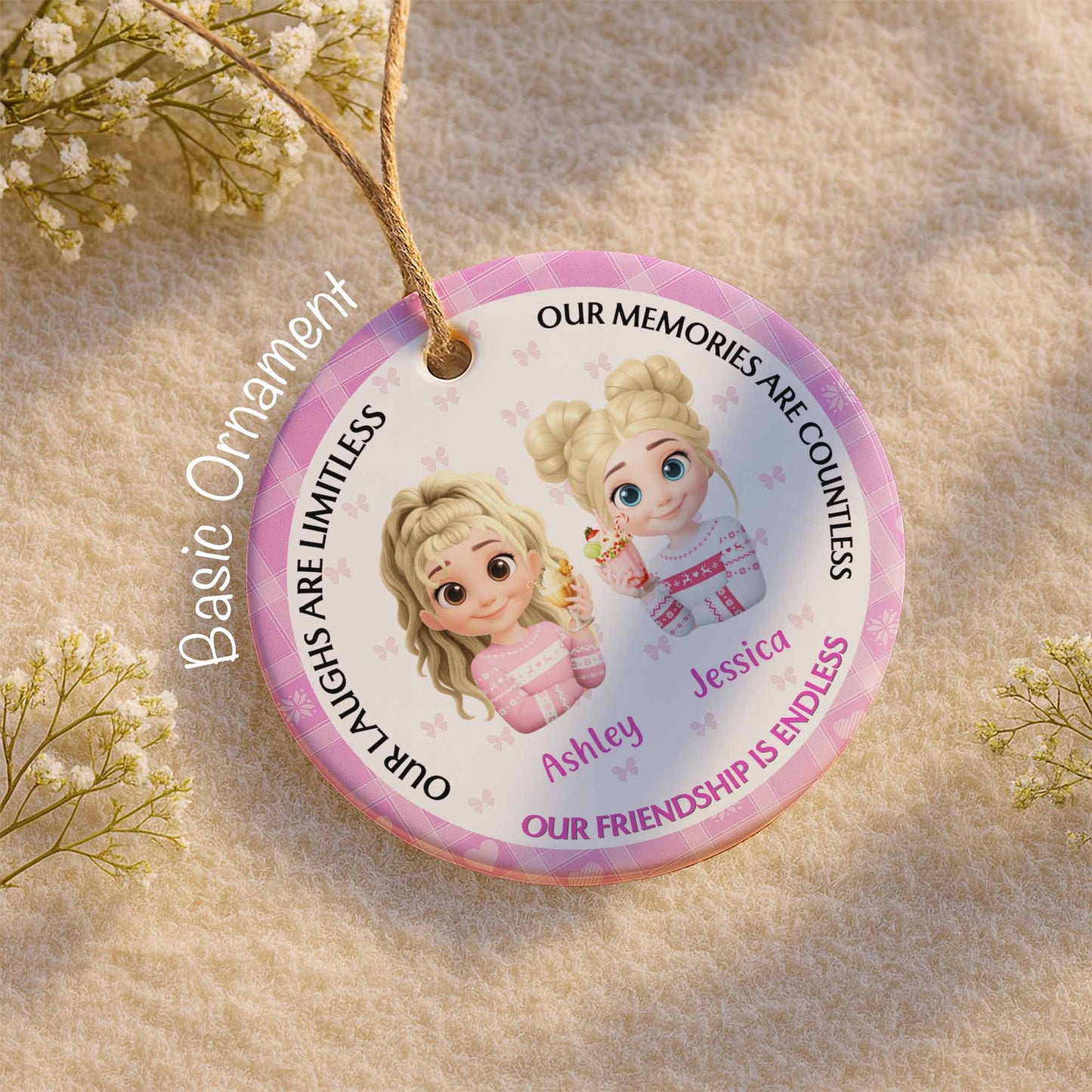 Our Laughs Are Limitless, Friendship Ornament Featuring Girls