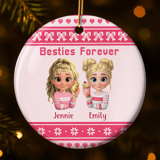 Besties Forever With Animated Girls In Holiday Sweaters