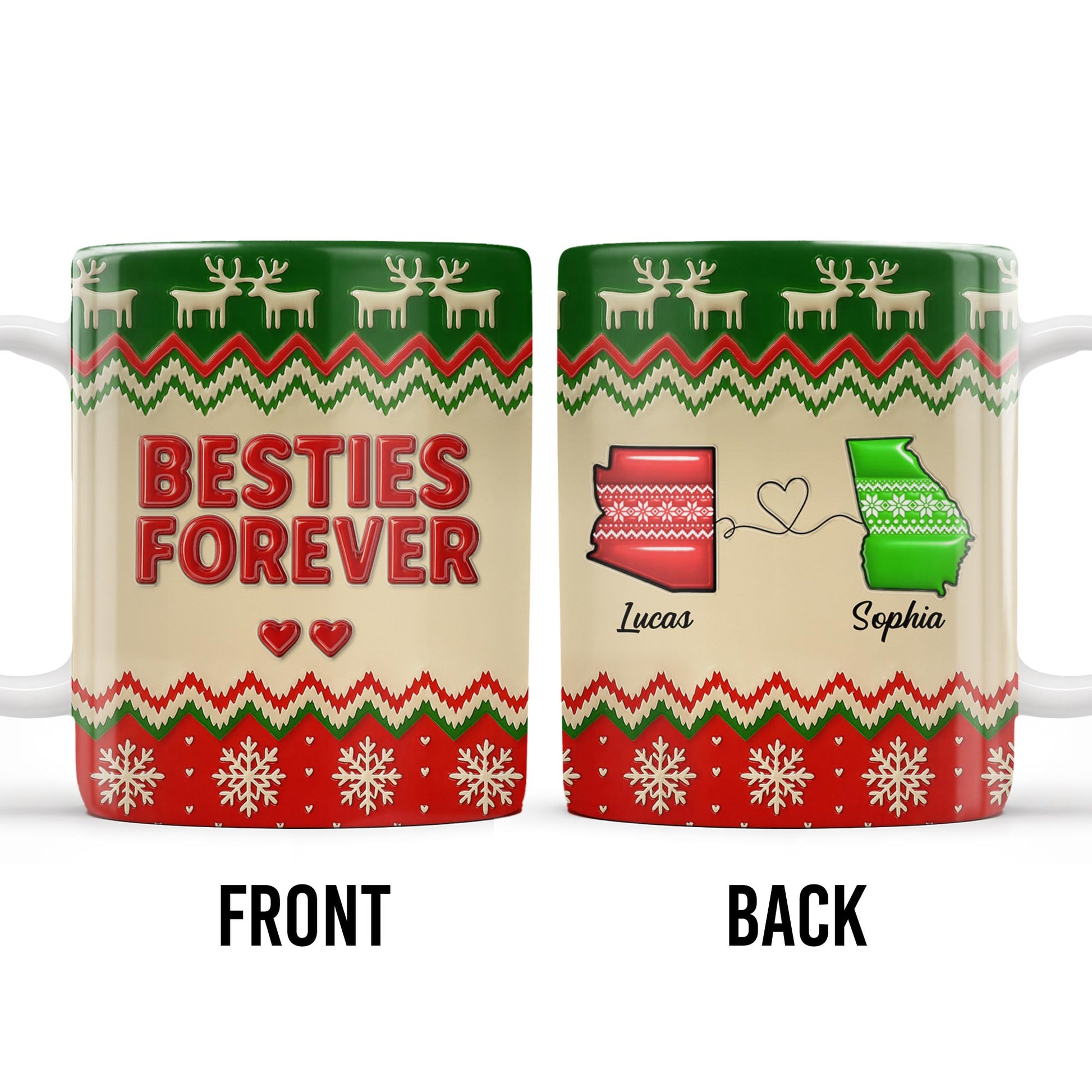 Besties Forever Christmas Sweater Design
