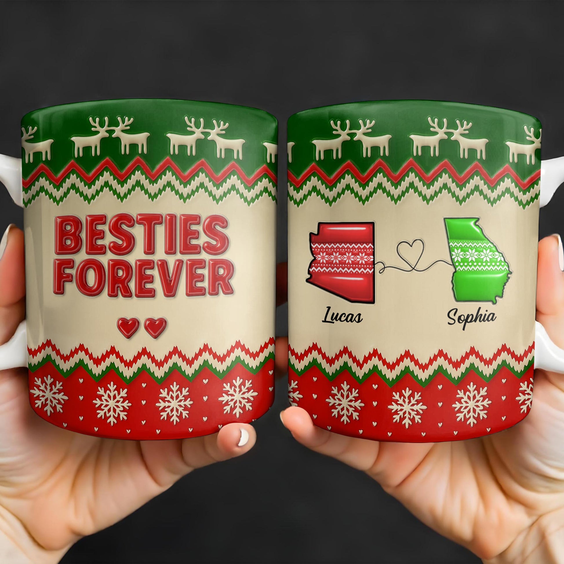 Besties Forever Christmas Sweater Design
