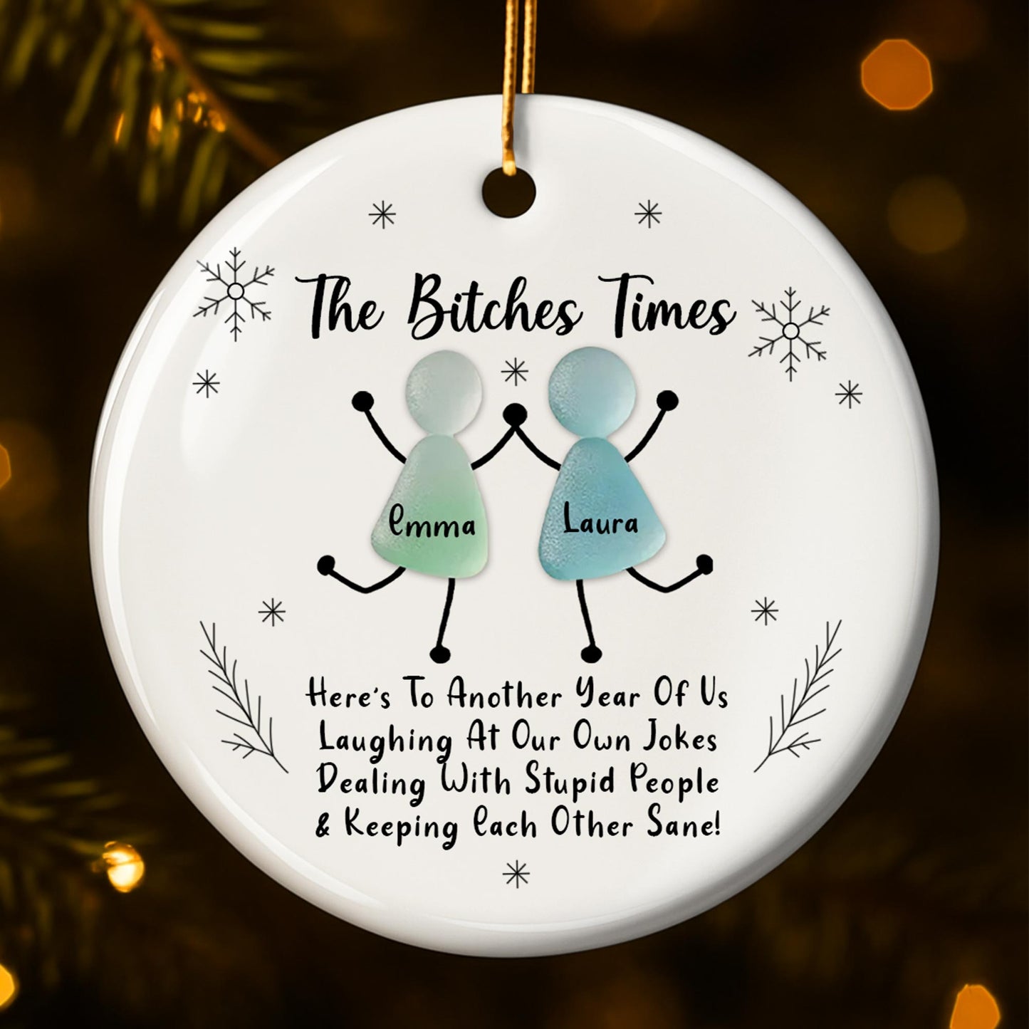 Here's To Another Year Of Us, Stick Figures And Snowflakes