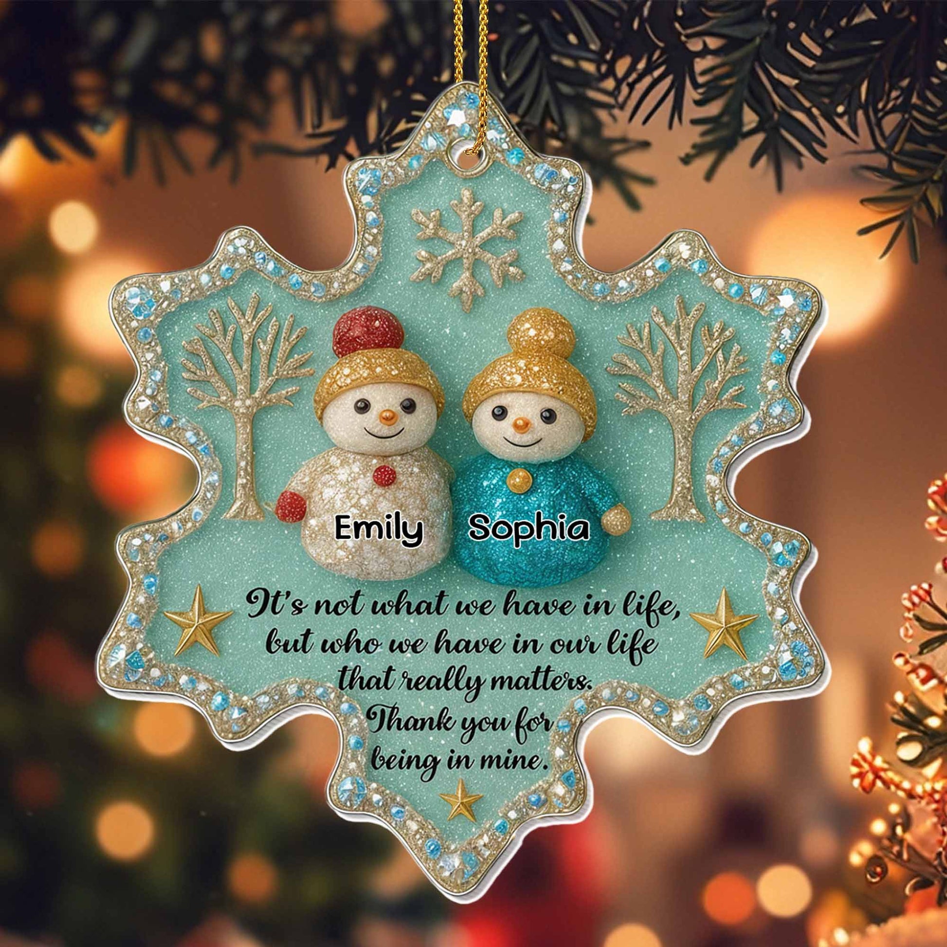 Thank You For Being In Mine, Snowmen And Tree