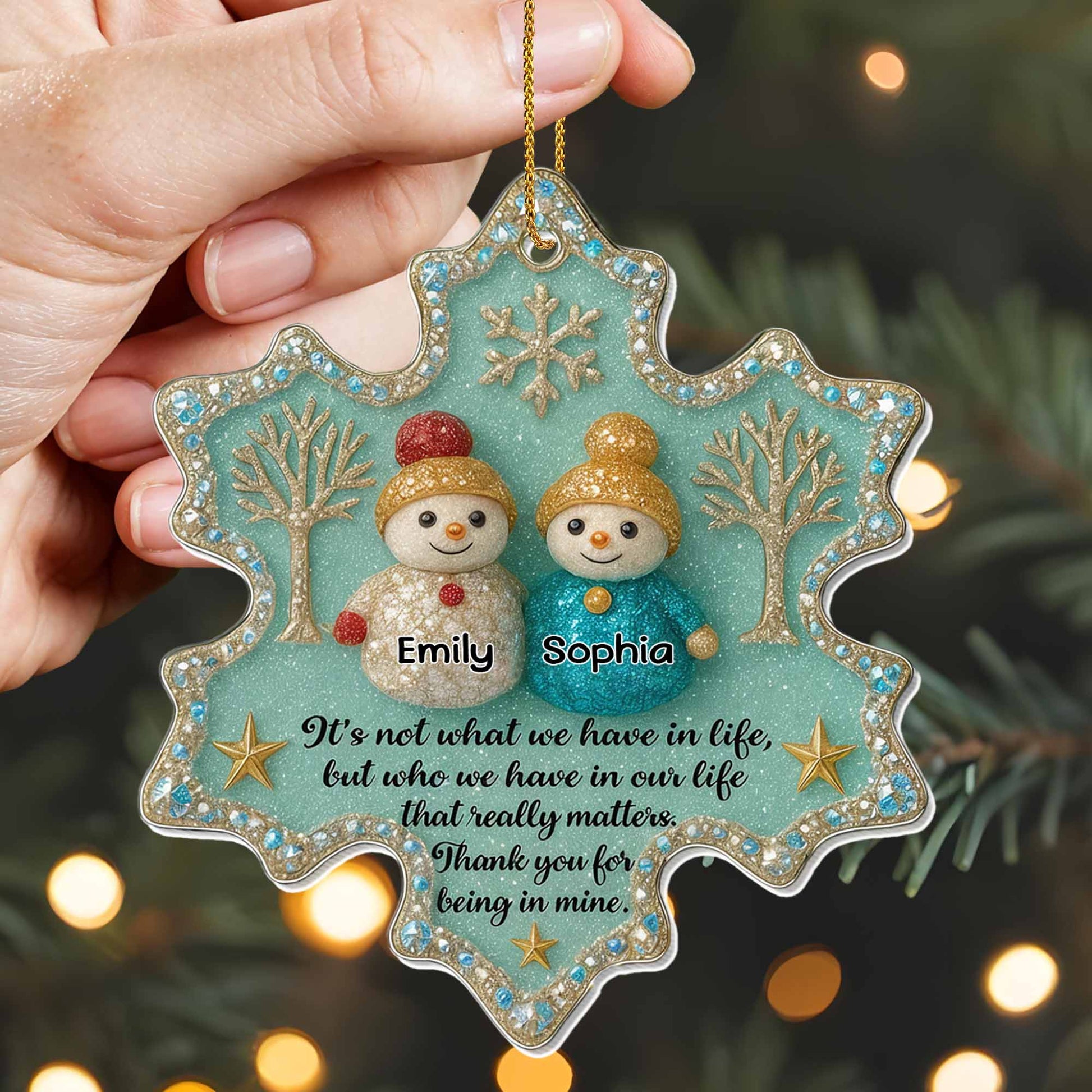 Thank You For Being In Mine, Snowmen And Tree