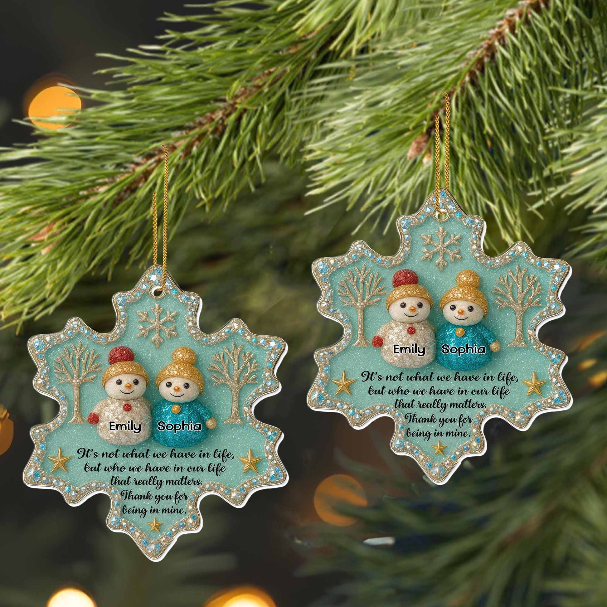 Thank You For Being In Mine, Snowmen And Tree