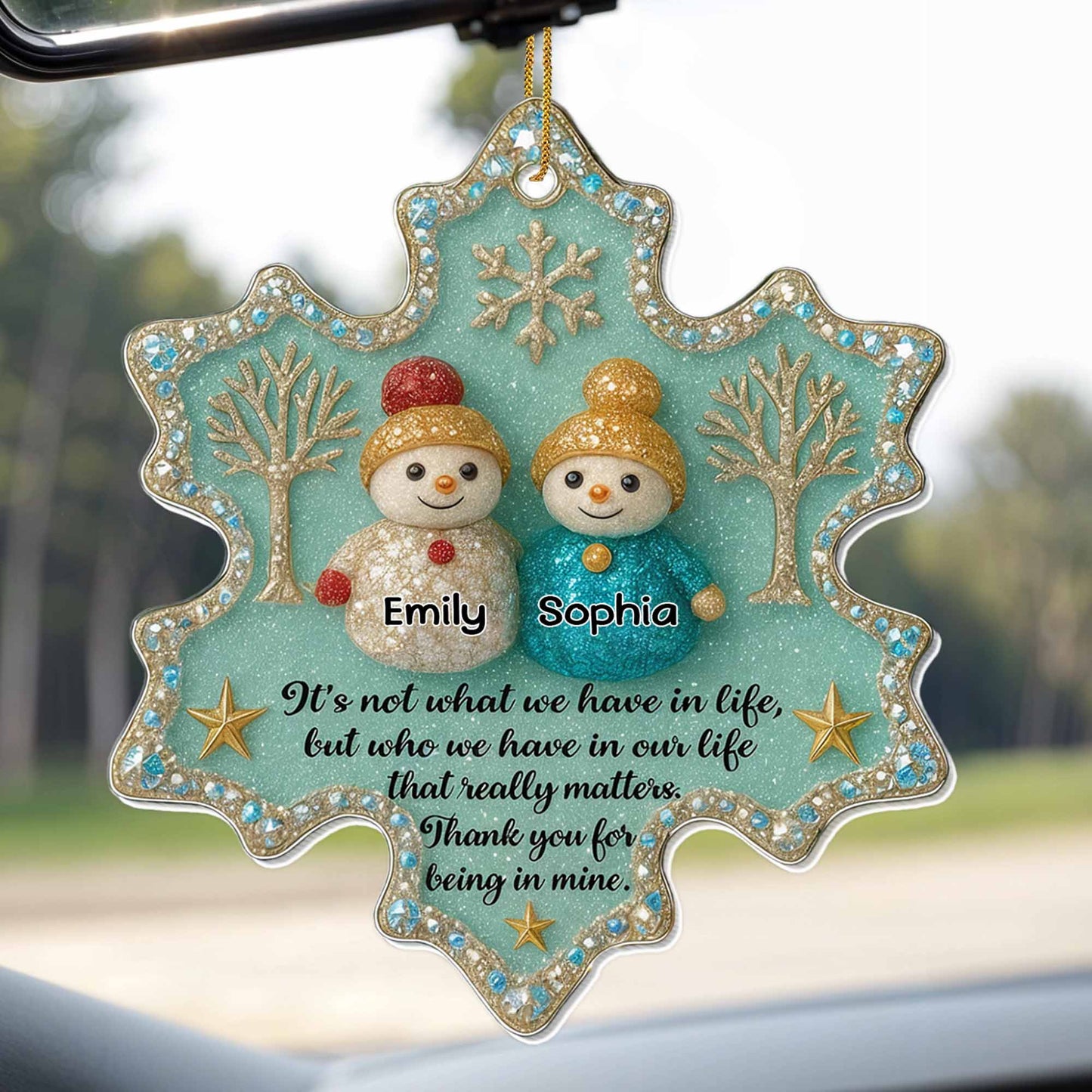 Thank You For Being In Mine, Snowmen And Tree