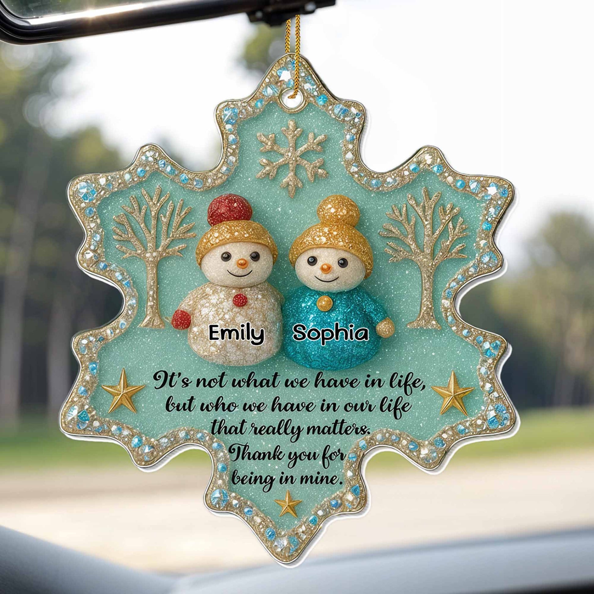 Thank You For Being In Mine, Snowmen And Tree
