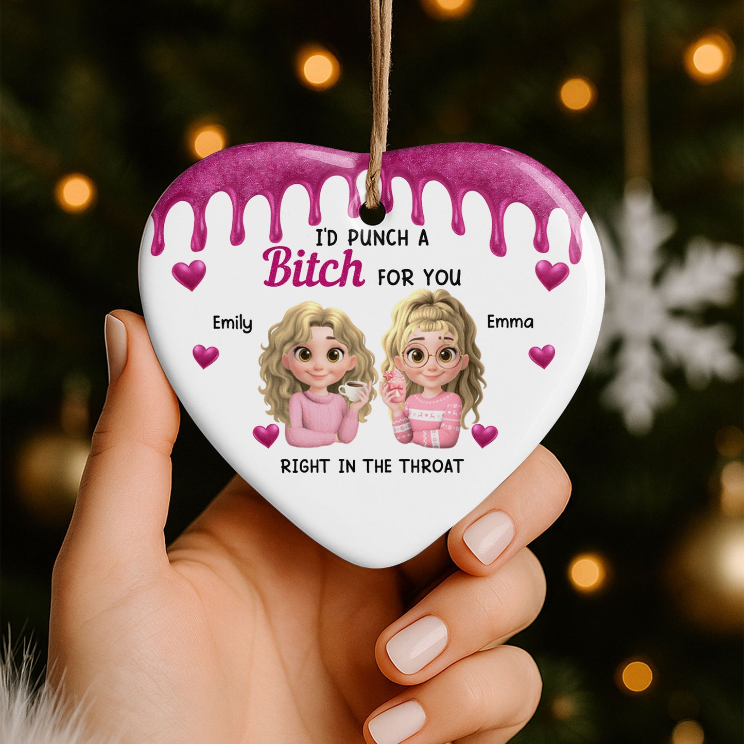 I'd Punch A Boch For You, Two Girls, Heart Design