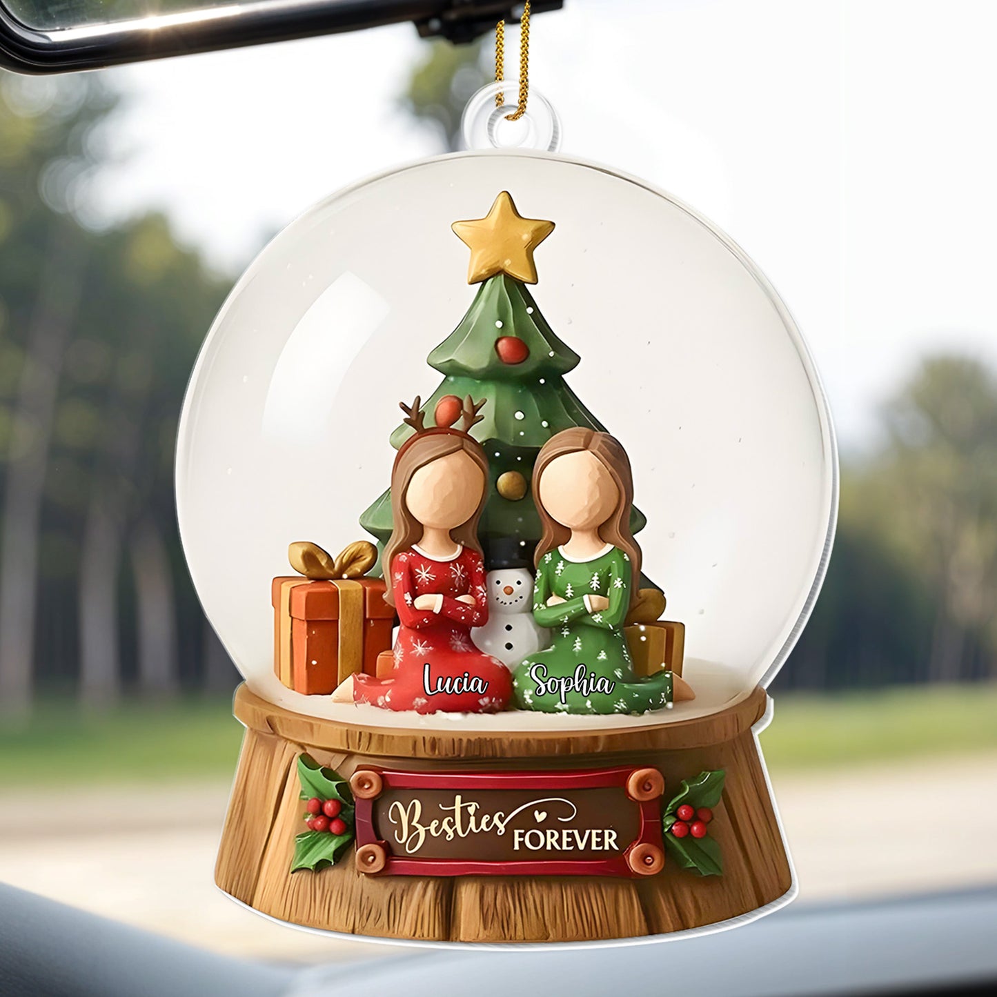 Besties Forever With Christmas Tree And Gifts