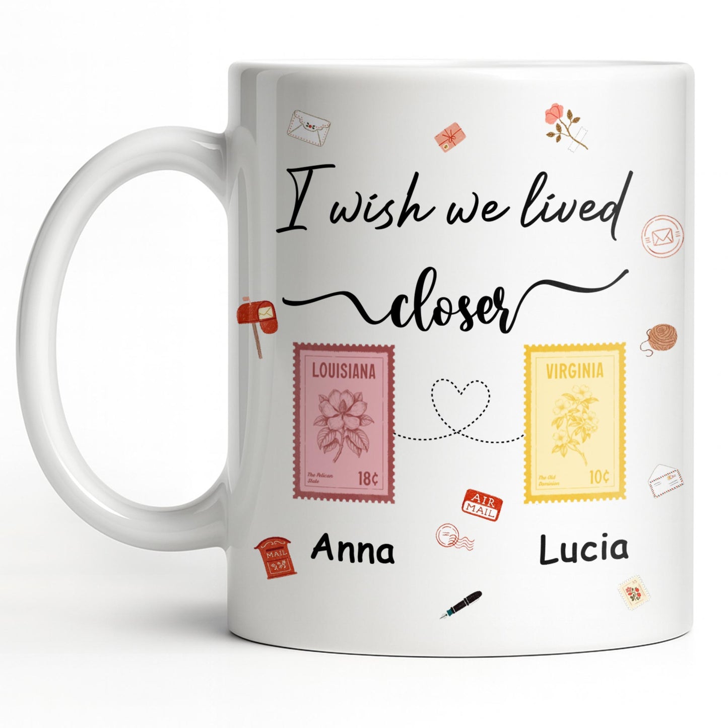 I Wish We Lived Closer With Post Stamp Design