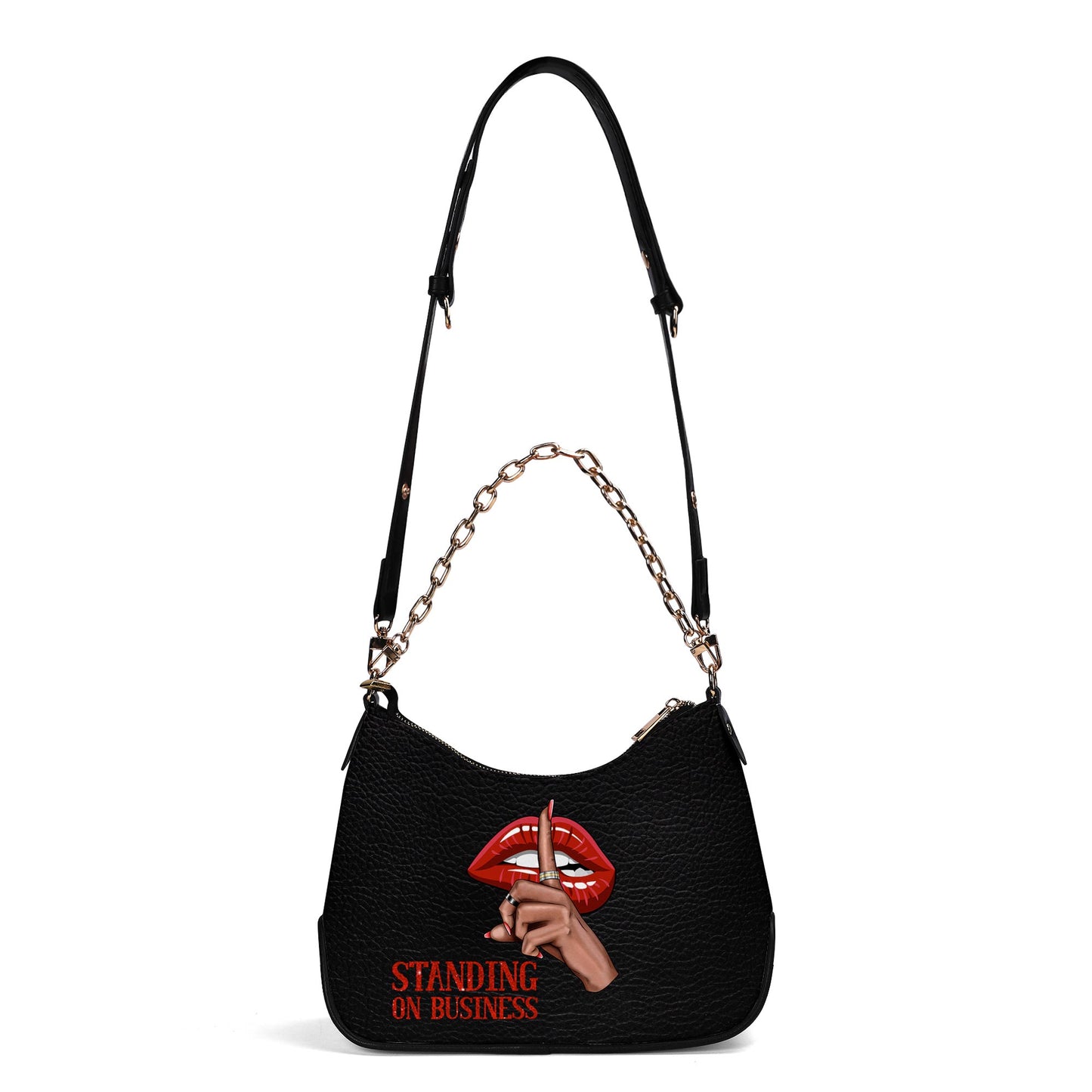 Standing On Business - Personalized Custom Chain Crossbody Handbag - BUSINESS01CH