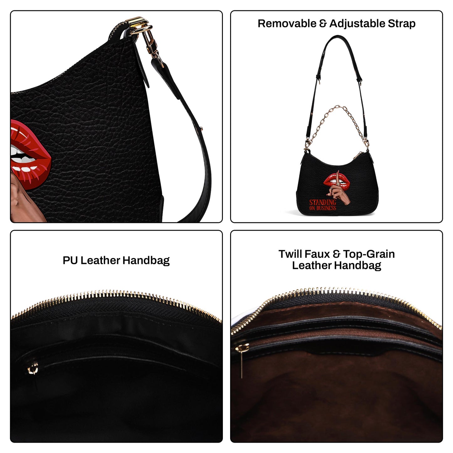 Standing On Business - Personalized Custom Chain Crossbody Handbag - BUSINESS01CH